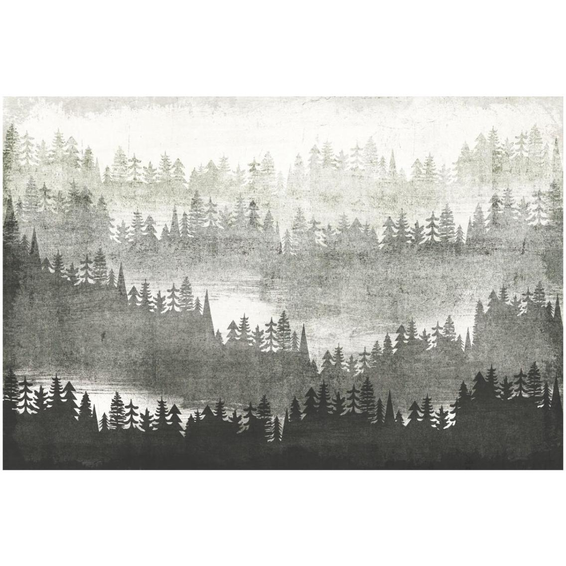 Mountainscape Silver -Paper Art-32&quotx22"