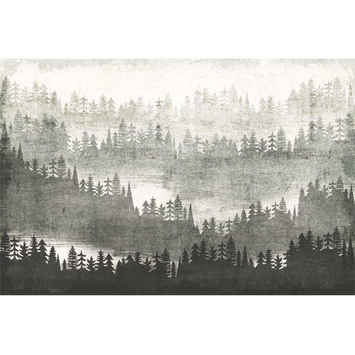 Mountainscape Silver -Paper Art-38&quotx26"