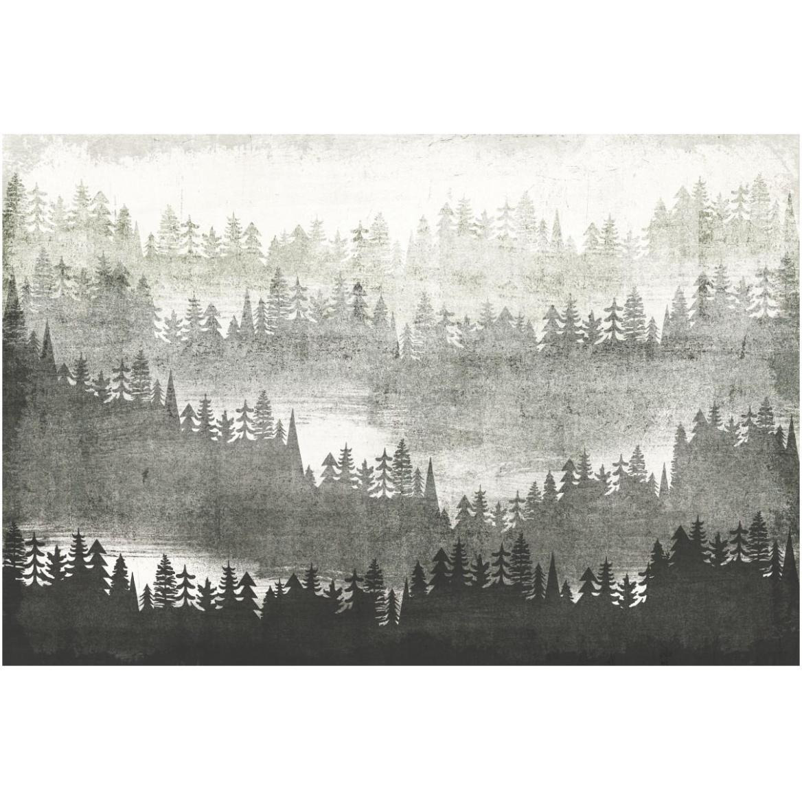 Mountainscape Silver -Paper Art-62&quotx42"