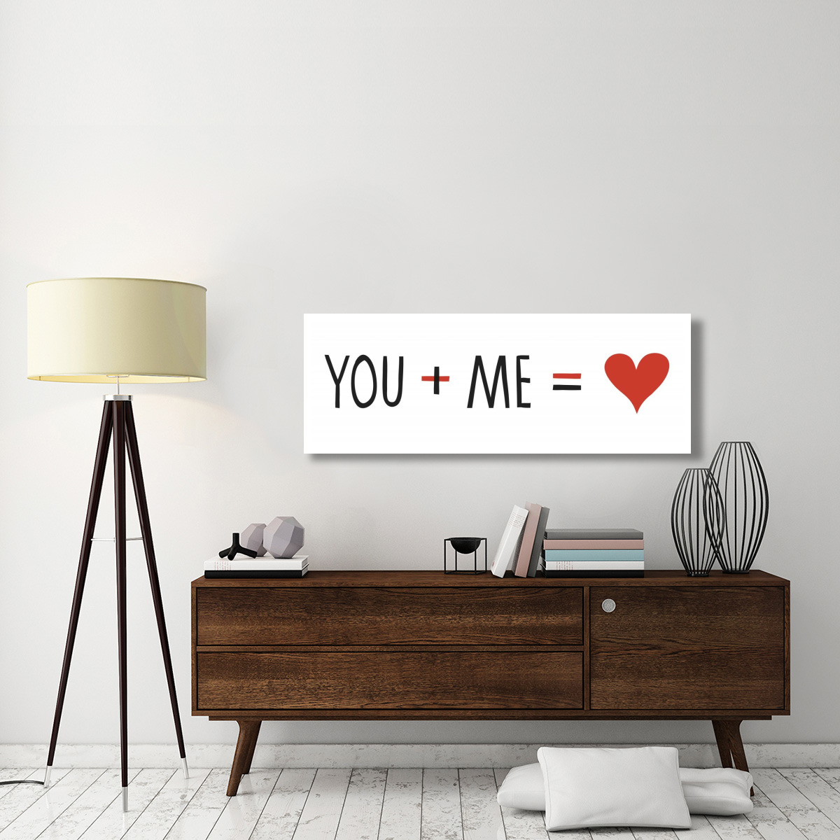 Loving Sentiments You and Me Panel -Paper Art-56&quotx20"