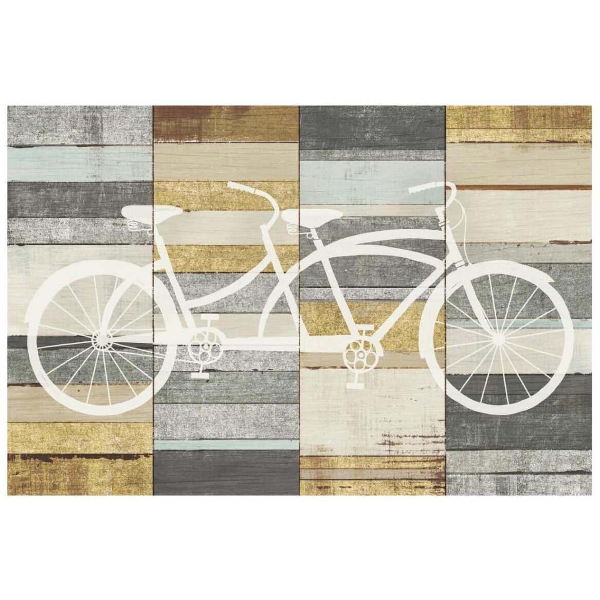 Beachscape Tandem Cruiser Gold Neutral -Paper Art-20&quotx14"