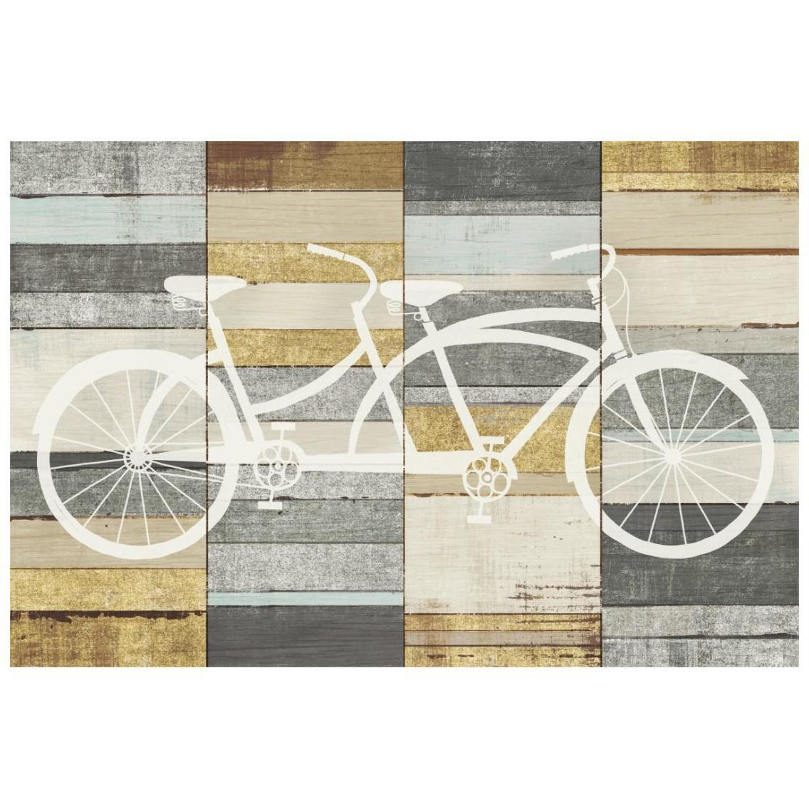 Beachscape Tandem Cruiser Gold Neutral -Paper Art-26&quotx18"