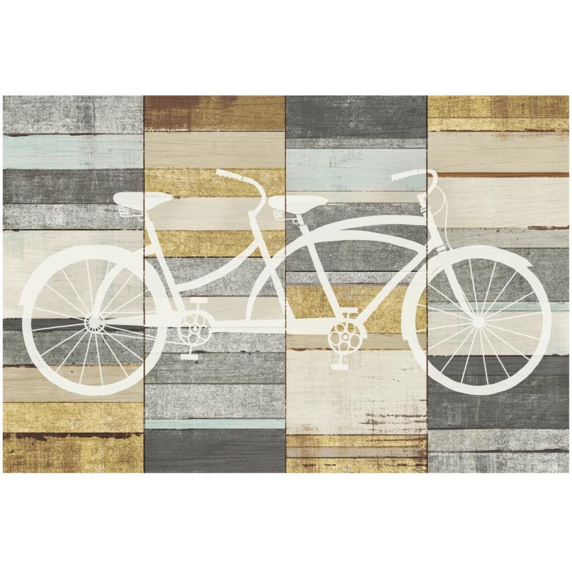Beachscape Tandem Cruiser Gold Neutral -Paper Art-32&quotx22"