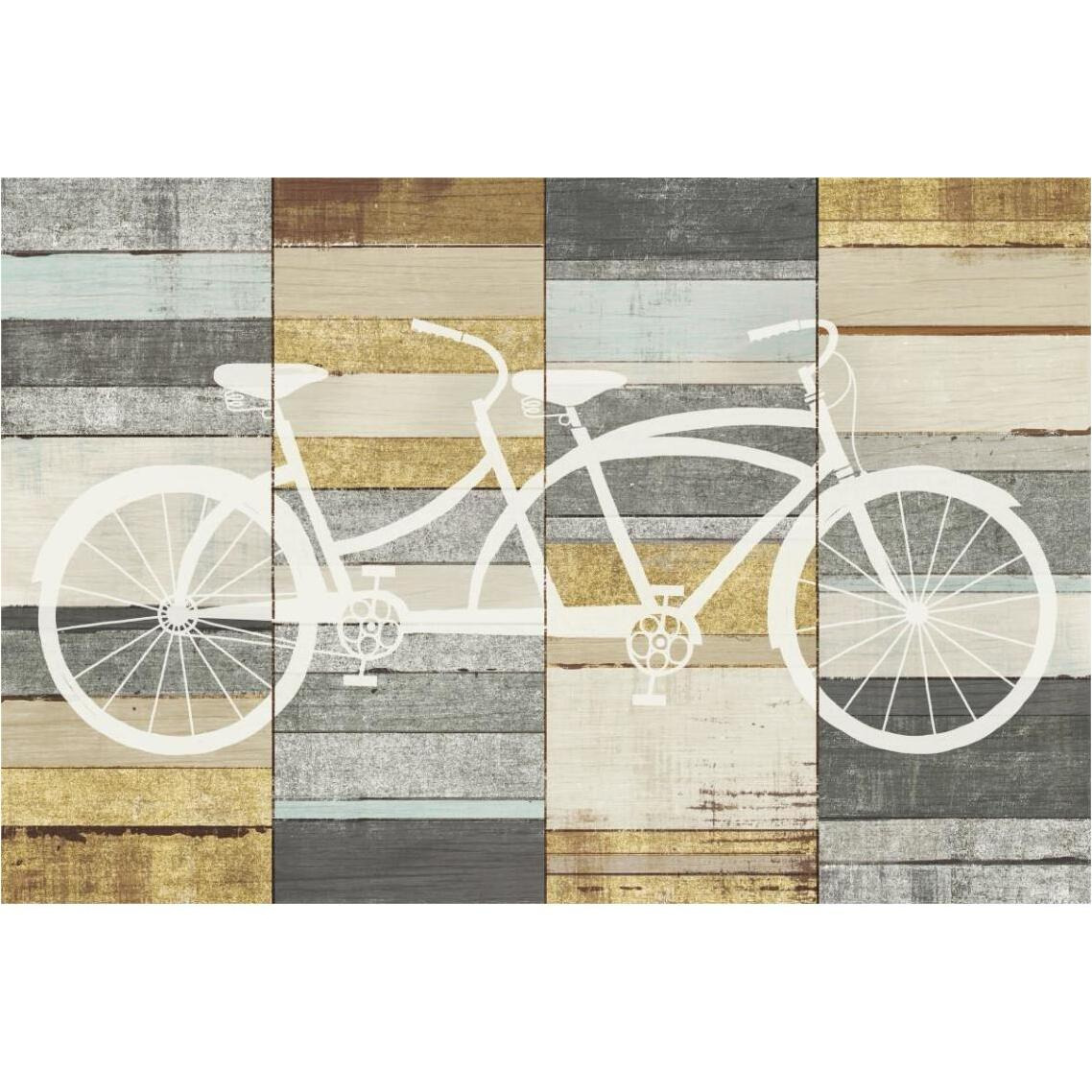 Beachscape Tandem Cruiser Gold Neutral -Paper Art-38&quotx26"
