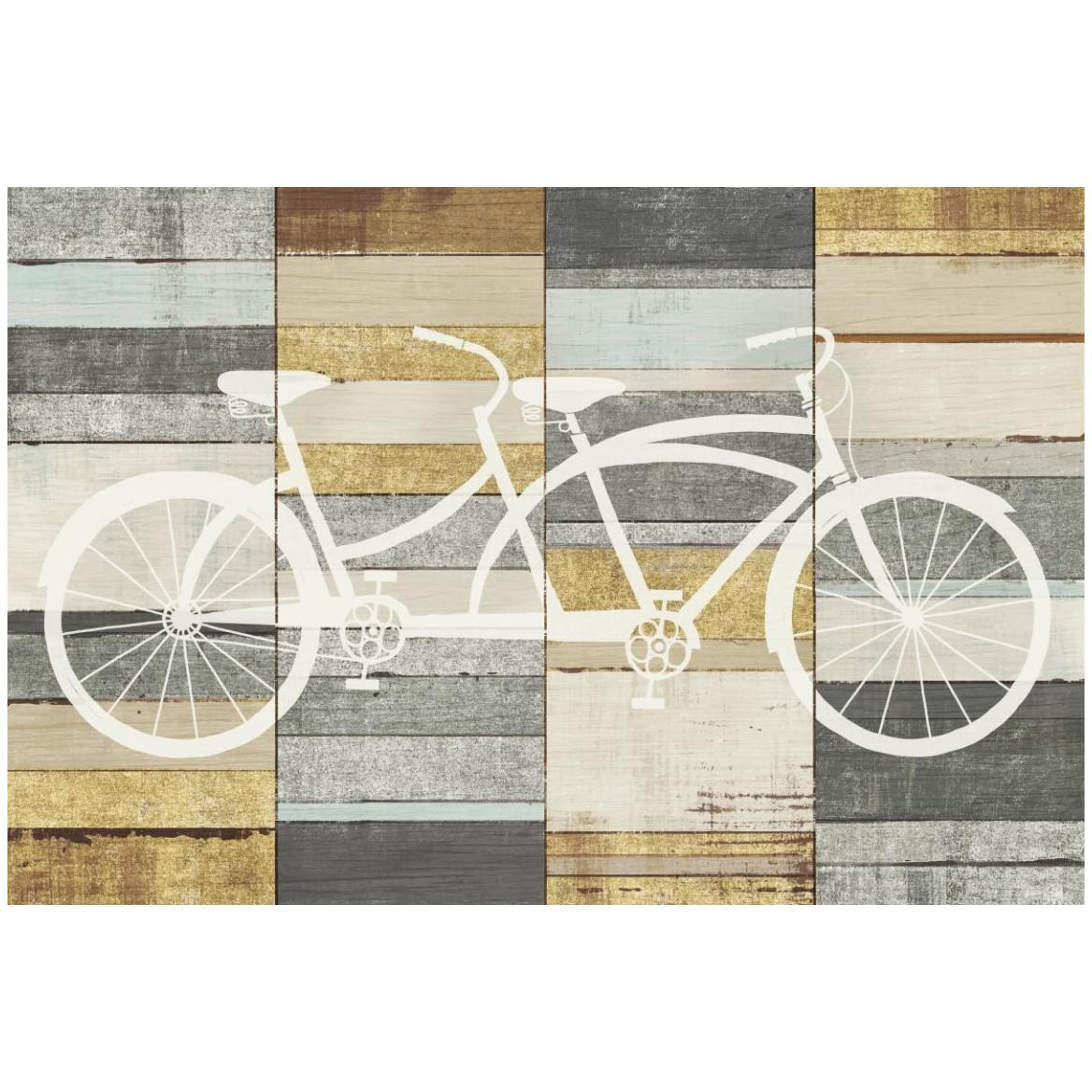 Beachscape Tandem Cruiser Gold Neutral -Paper Art-50&quotx34"