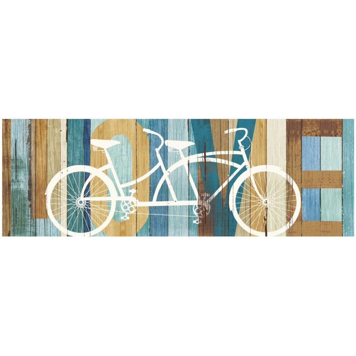 Beachscape Tandem Bicycle Love -Paper Art-56&quotx20"