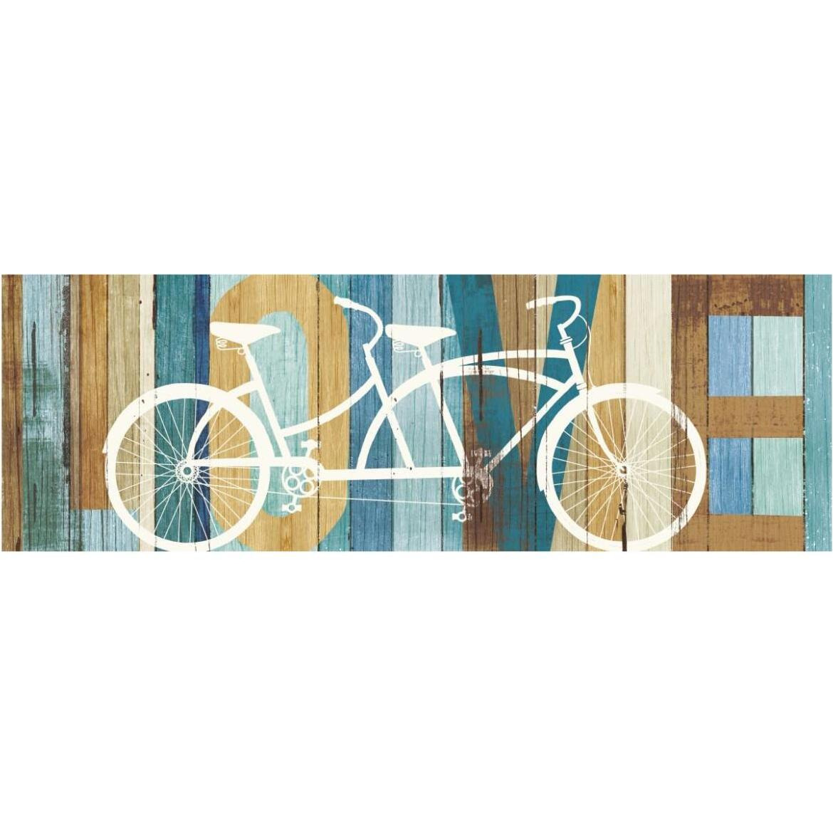 Beachscape Tandem Bicycle Love -Paper Art-74&quotx26"