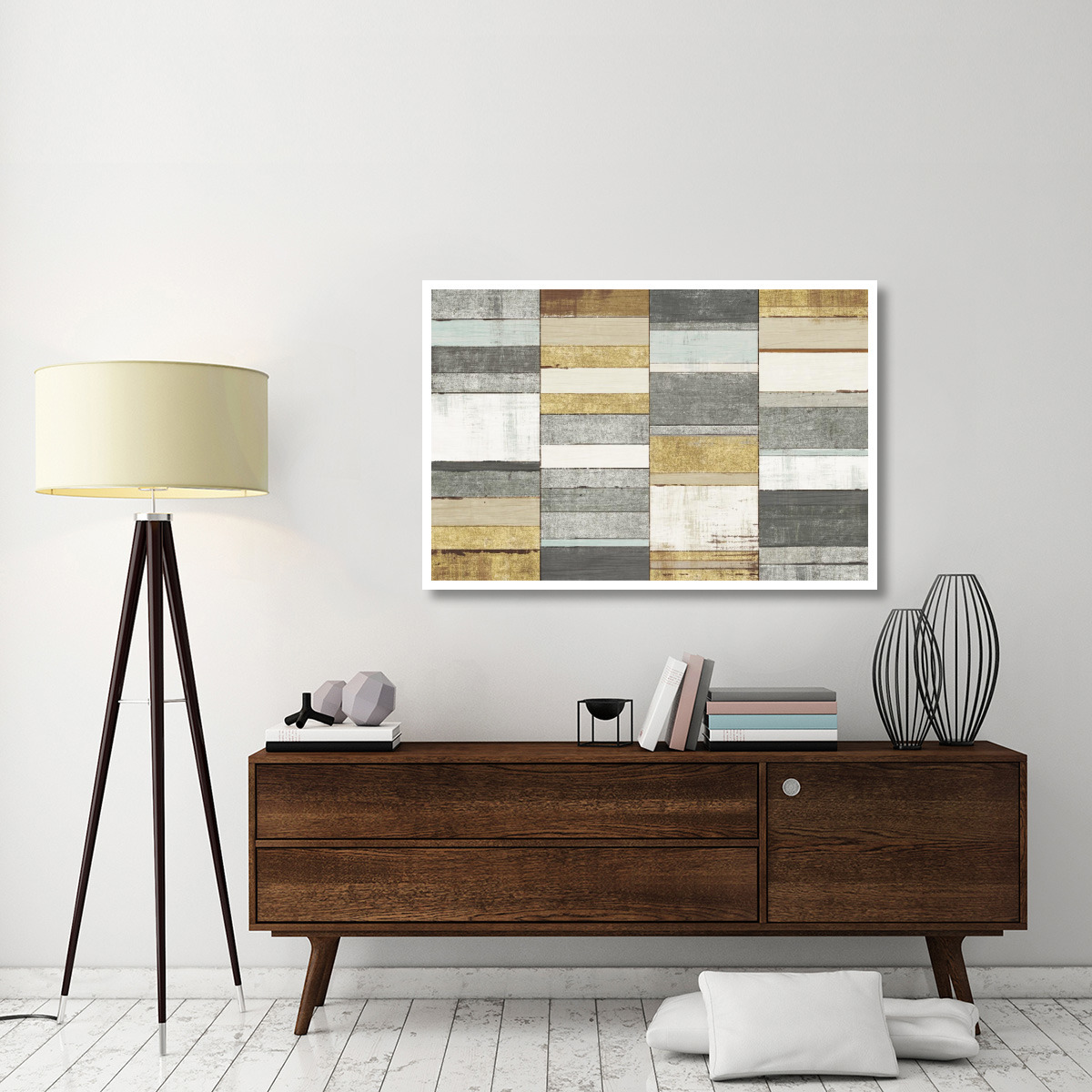 Beachscape I Gold Neutral -Paper Art-50&quotx34"