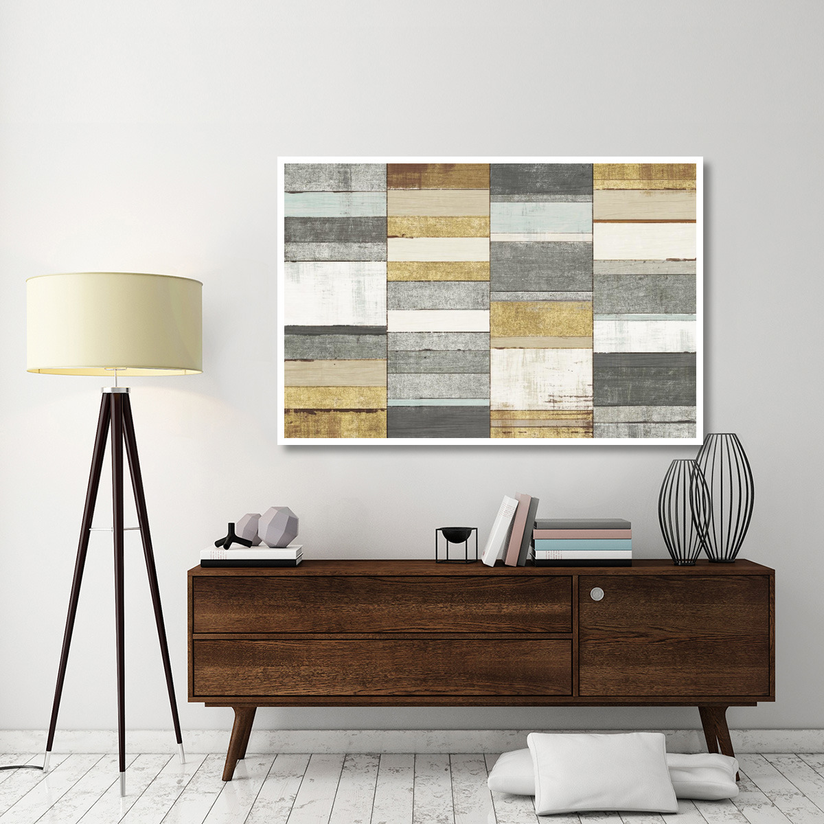 Beachscape I Gold Neutral -Paper Art-62&quotx42"