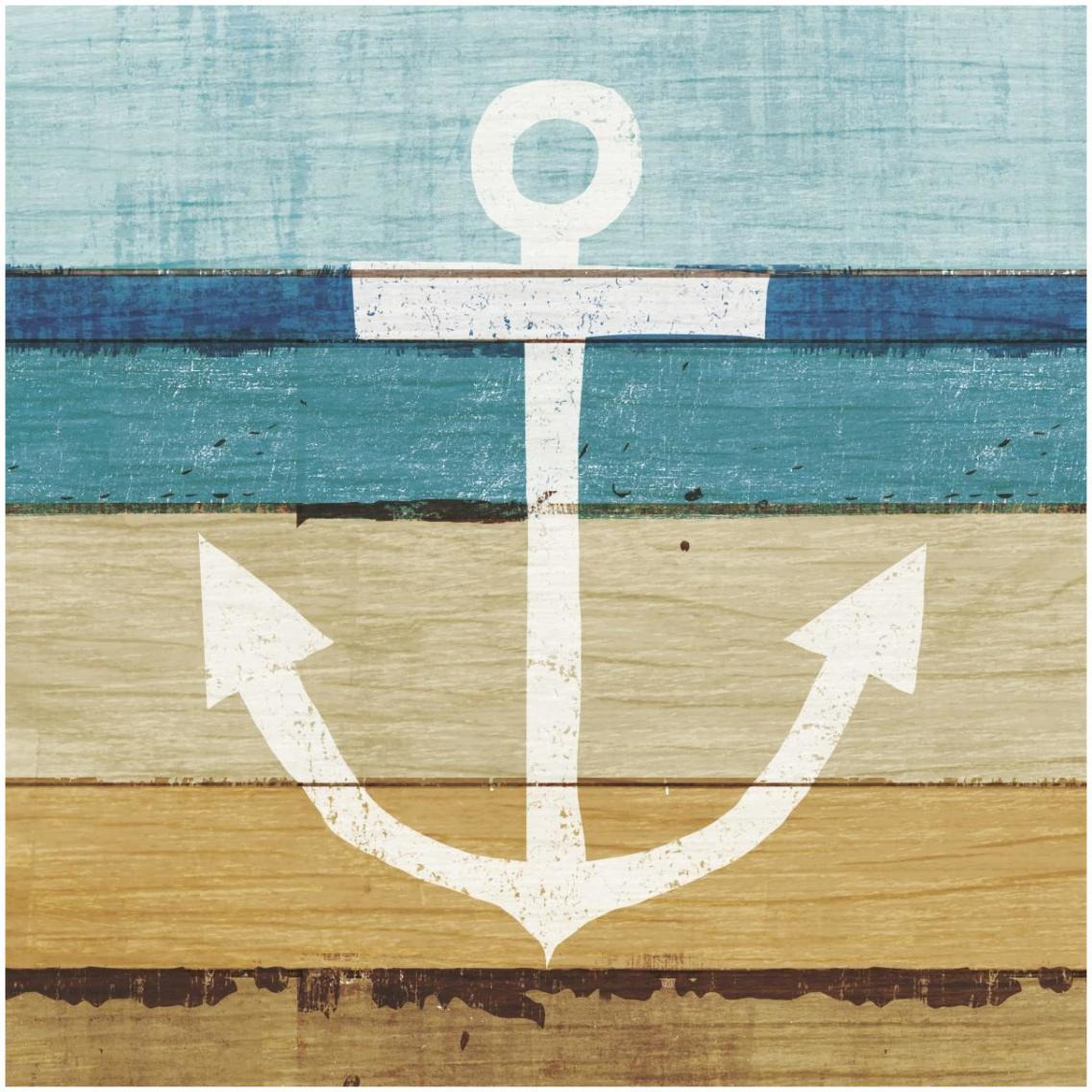 Beachscape III Anchor -Paper Art-32&quotx32"