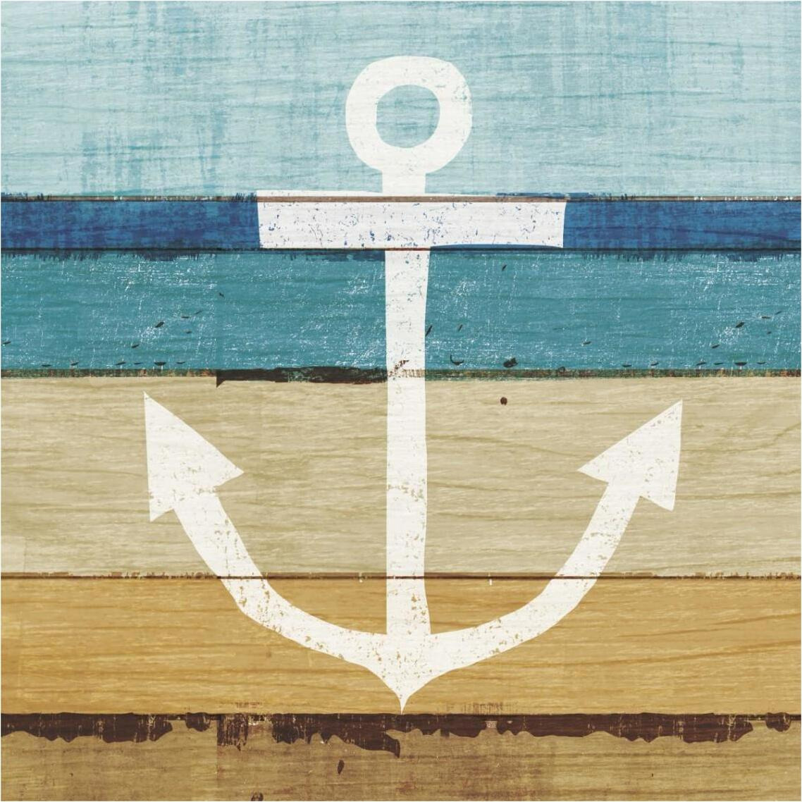 Beachscape III Anchor -Paper Art-38&quotx38"