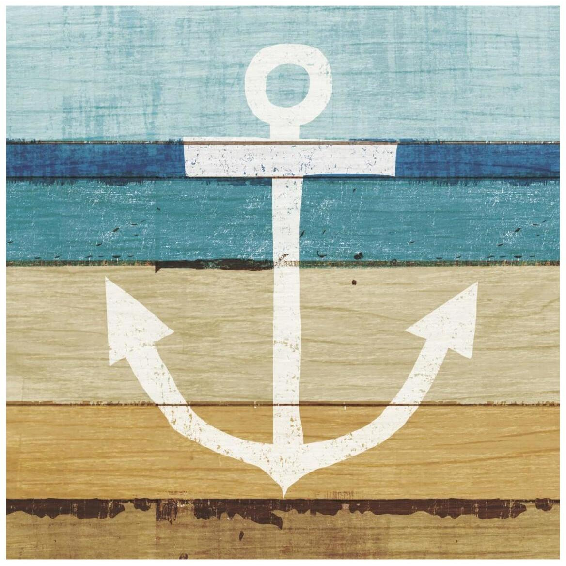 Beachscape III Anchor -Paper Art-42&quotx42"