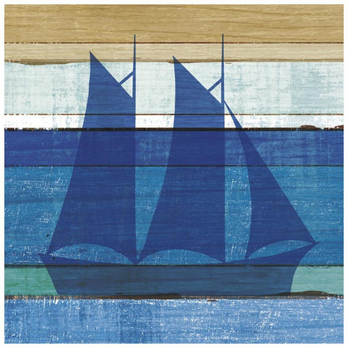 Beachscape V Boat -Paper Art-26&quotx26"