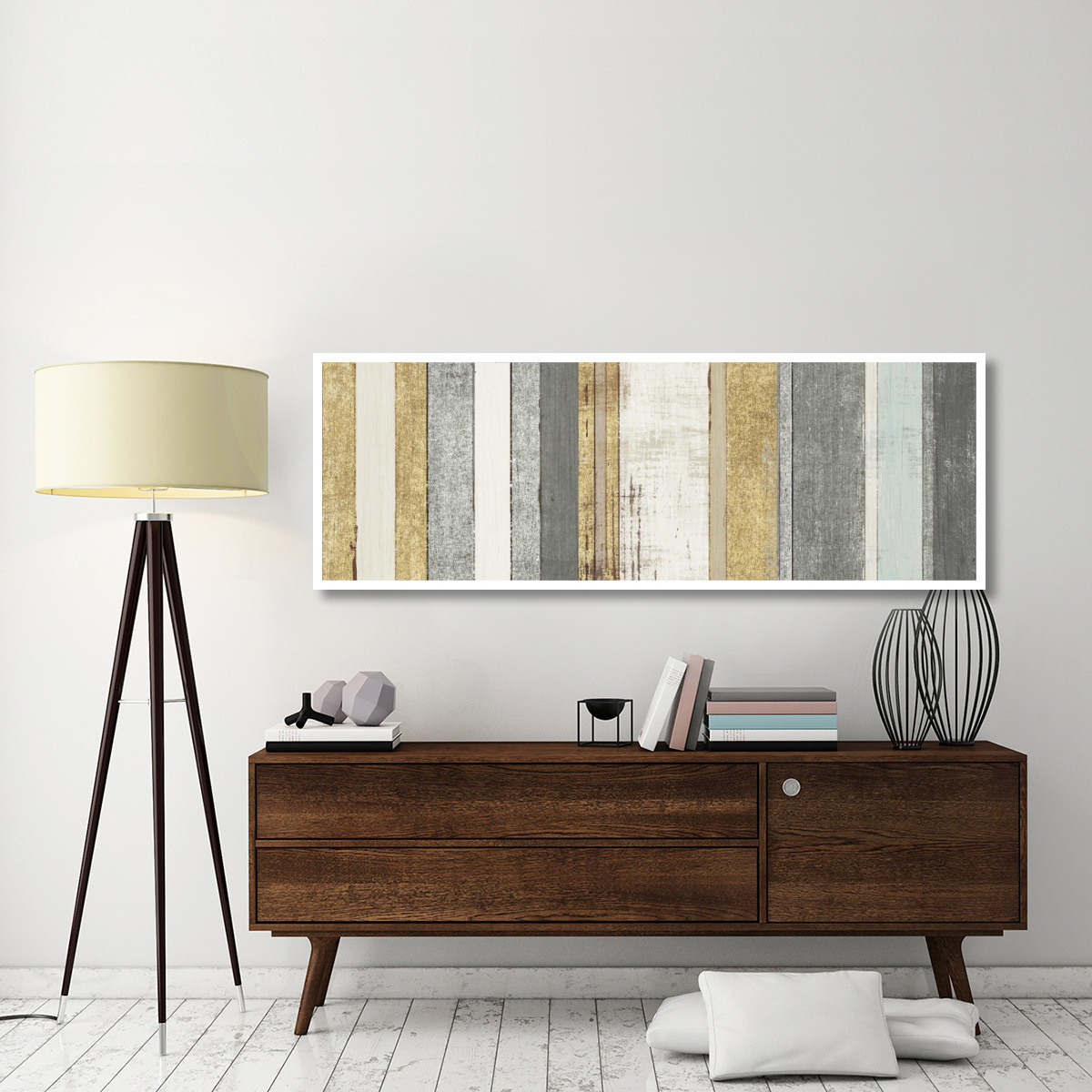 Beachscape VIII Gold Neutral -Paper Art-74&quotx26"