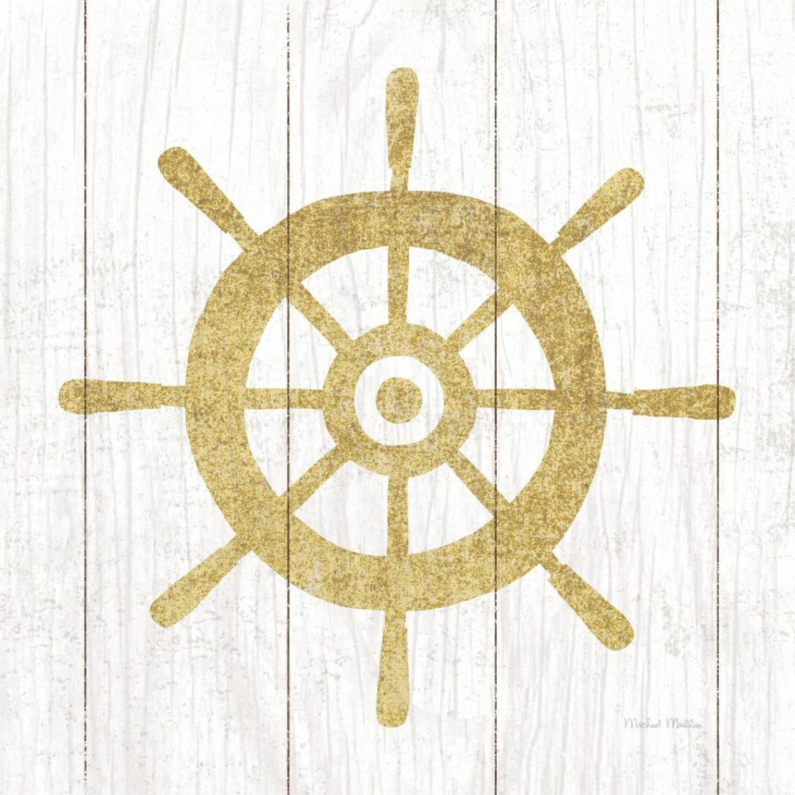 Beachscape VI Helm Gold Neutral -Paper Art-38&quotx38"