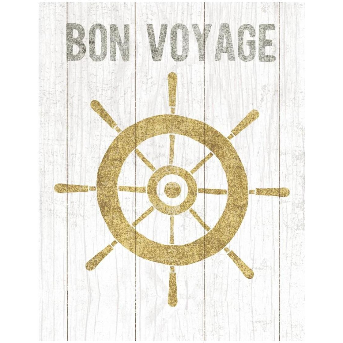 Beachscape VI Helm Quote Gold Neutral -Paper Art-22&quotx26"