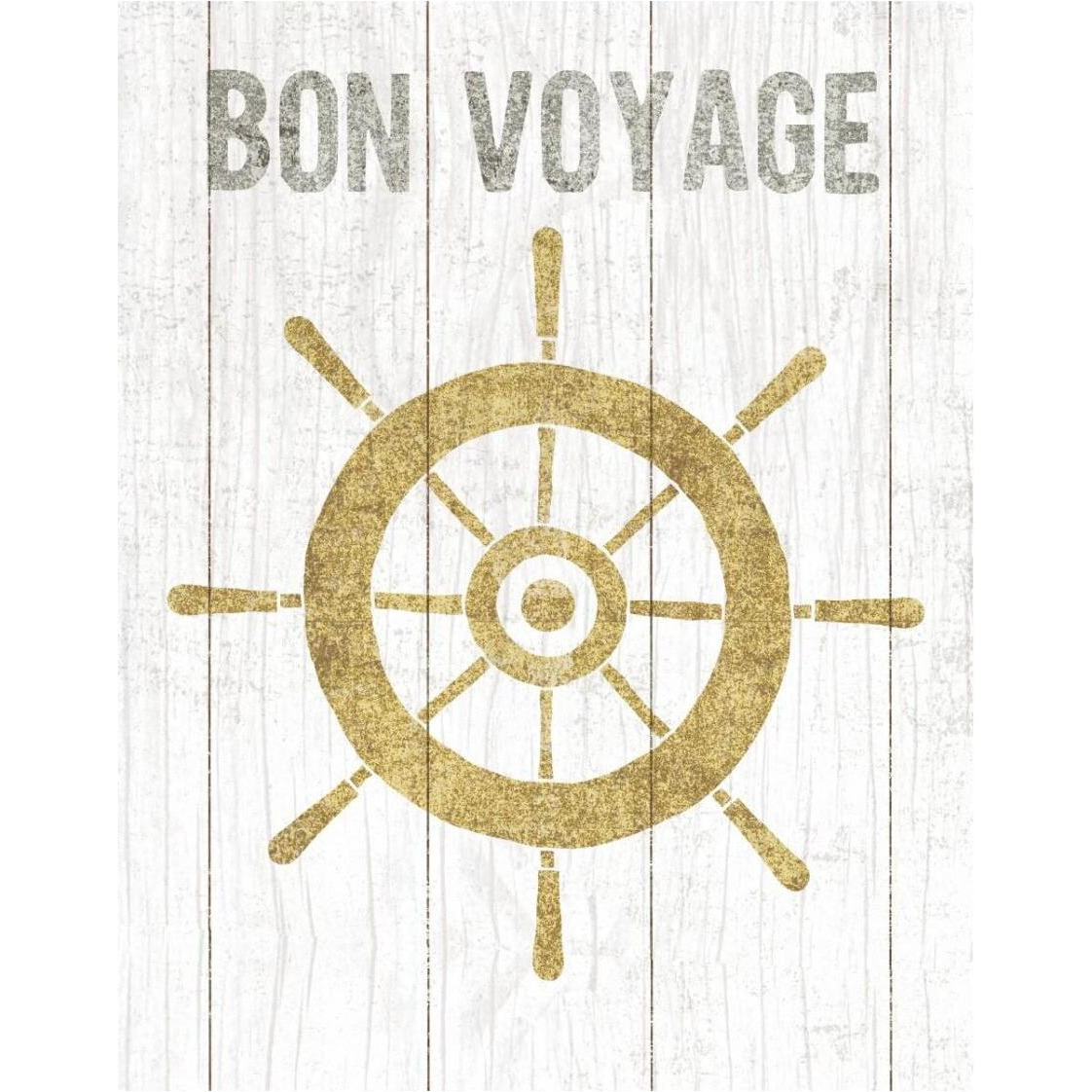 Beachscape VI Helm Quote Gold Neutral -Paper Art-24&quotx30"