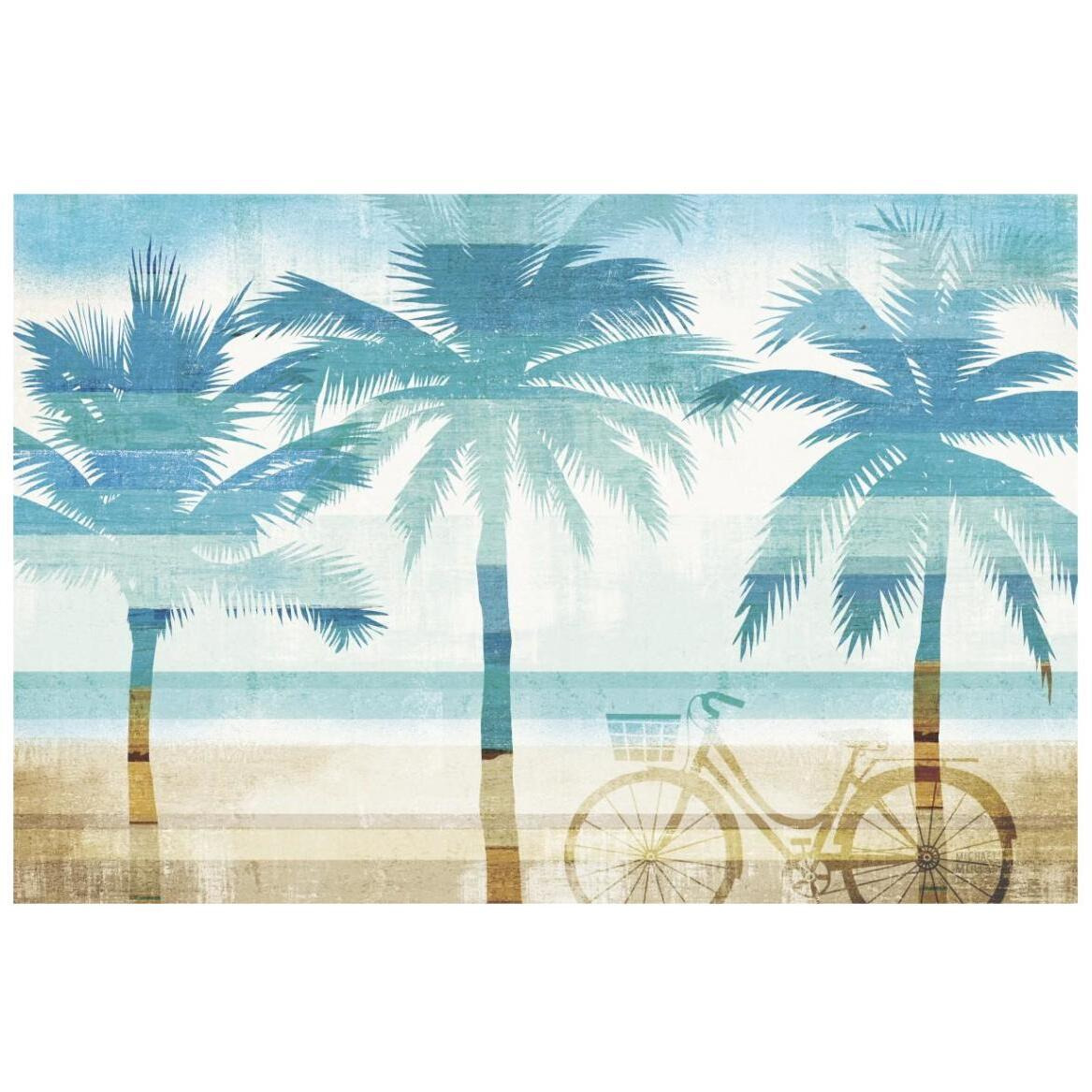 Beachscape Palms I -Paper Art-20&quotx14"
