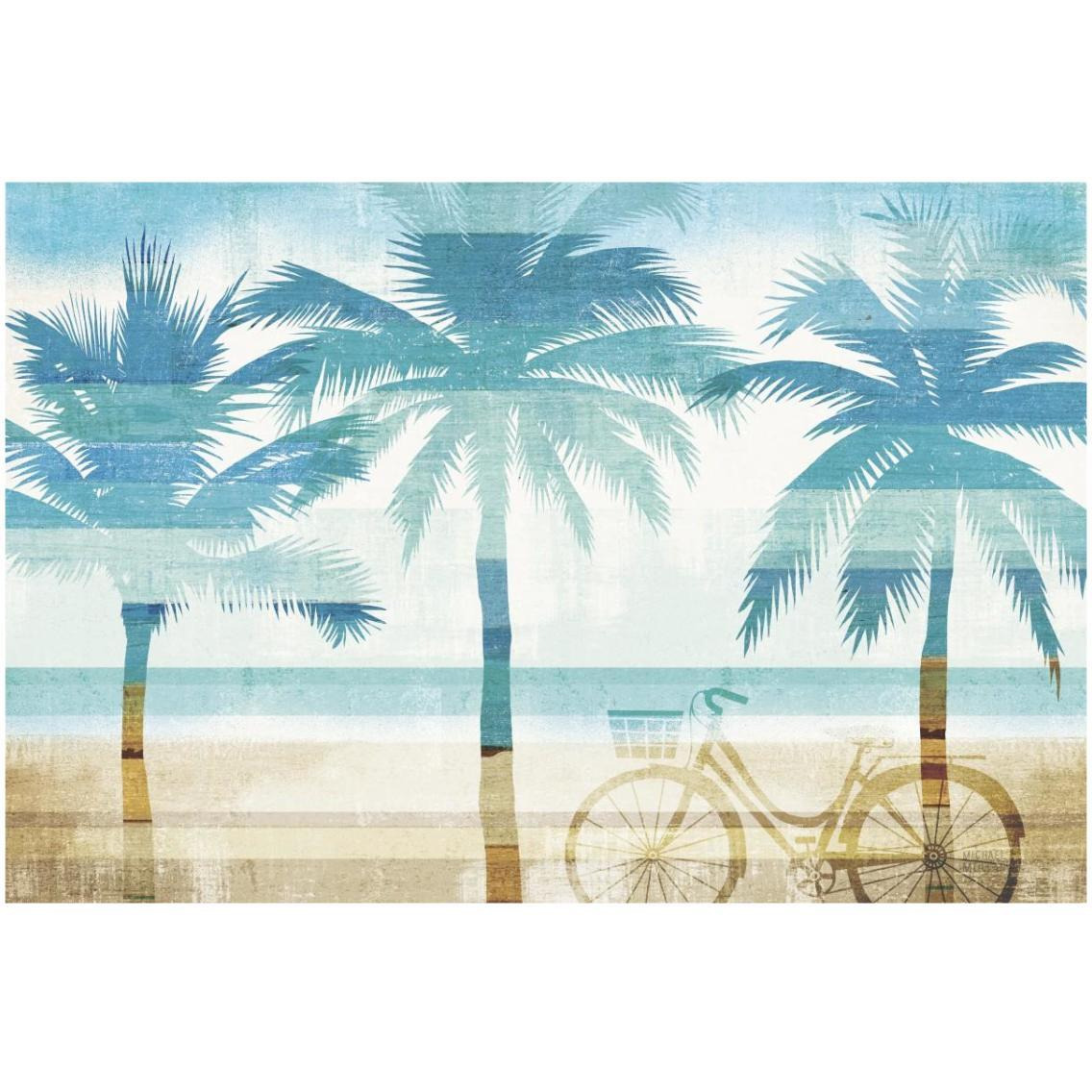 Beachscape Palms I -Paper Art-32&quotx22"