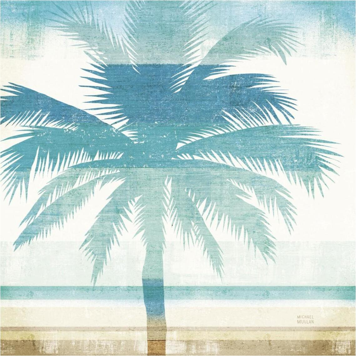 Beachscape Palms II -Paper Art-38&quotx38"