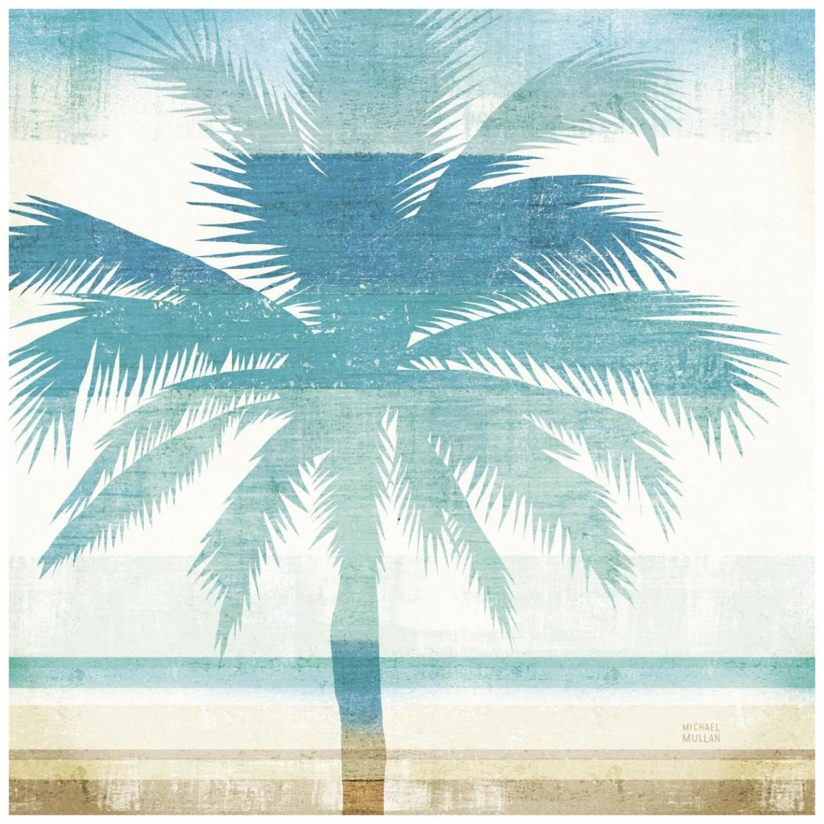 Beachscape Palms II -Paper Art-42&quotx42"