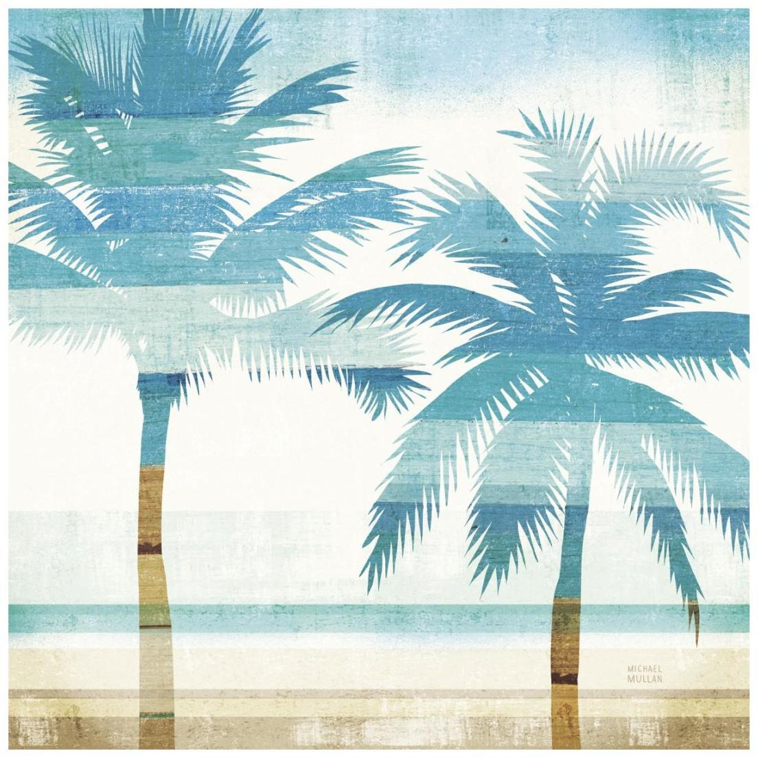 Beachscape Palms III -Paper Art-20&quotx20"