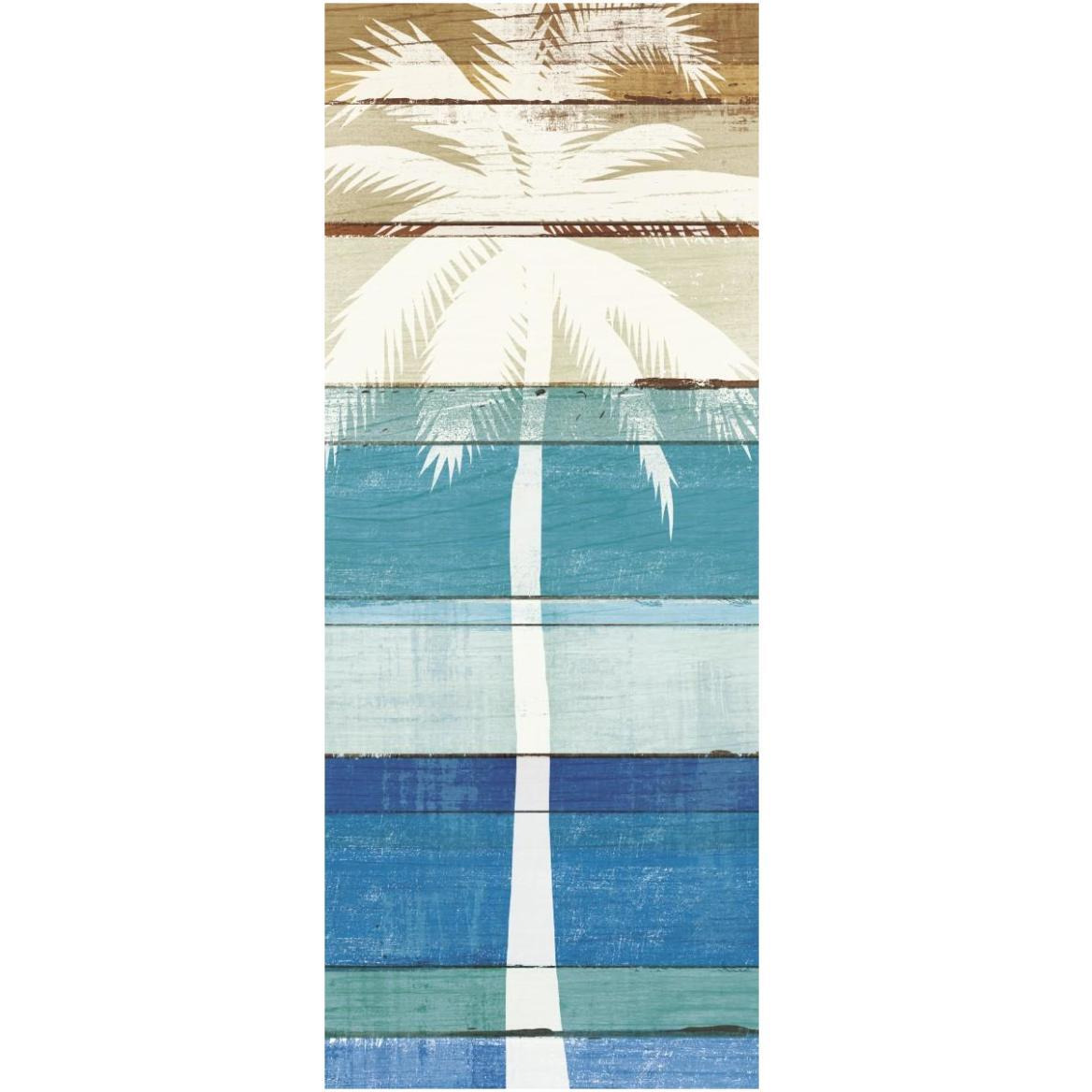 Beachscape Palms V -Paper Art-26&quotx62"