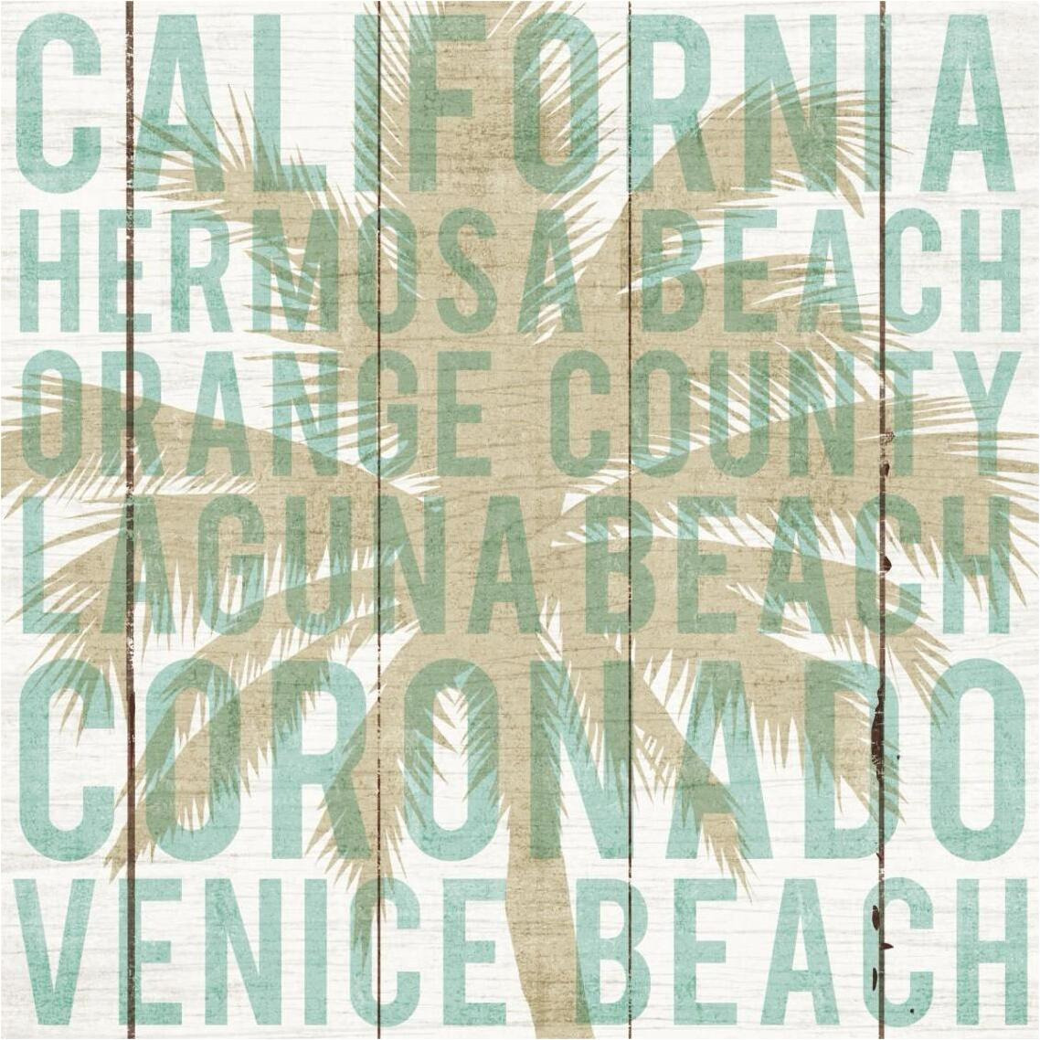 Bon Voyage California Palm -Paper Art-38&quotx38"