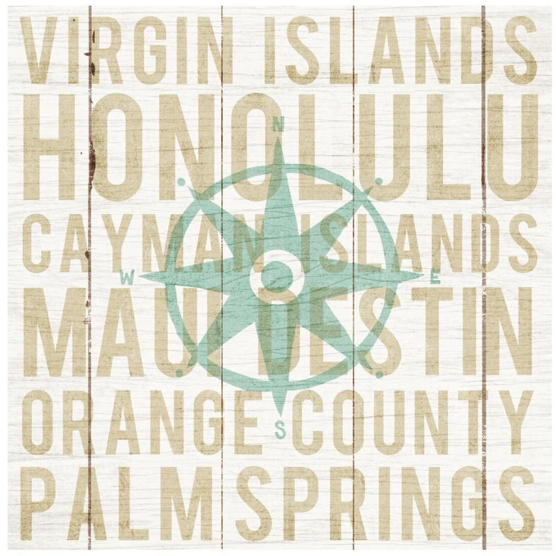 Bon Voyage Compass -Paper Art-20&quotx20"