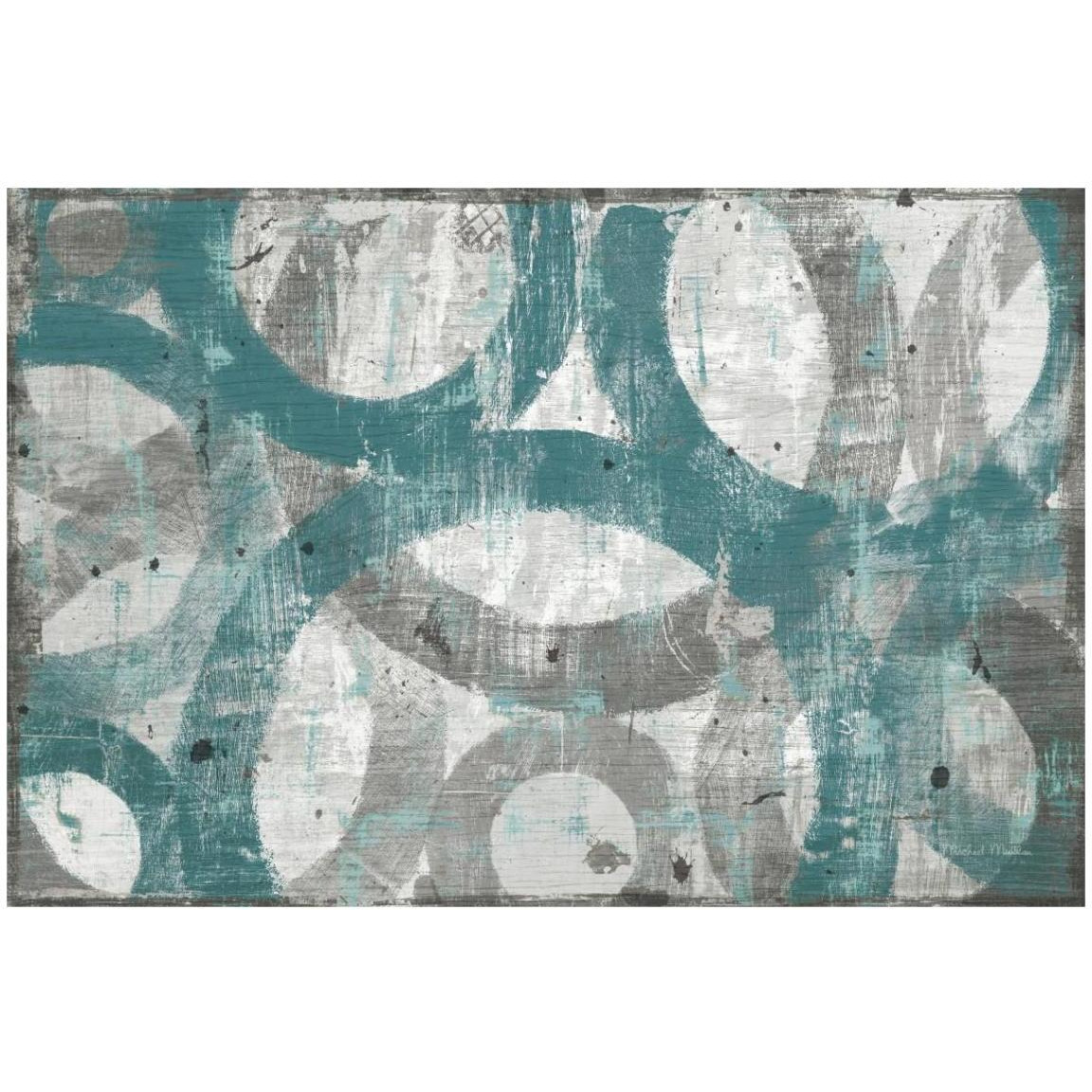 Industrial I Teal -Paper Art-20&quotx14"