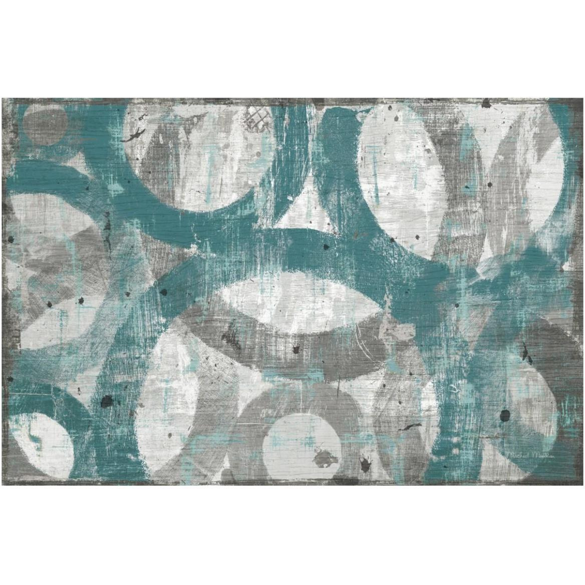 Industrial I Teal -Paper Art-62&quotx42"