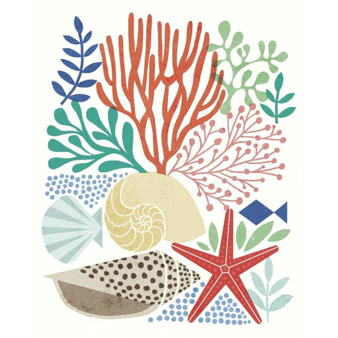 Under Sea Treasures VI -Paper Art-22&quotx26"