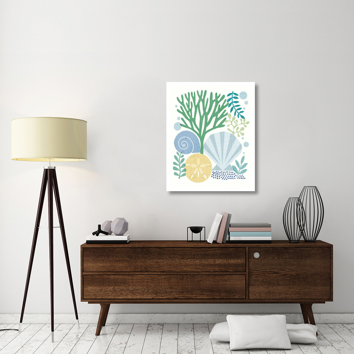 Under Sea Treasures VI Sea Glass -Paper Art-30&quotx37"