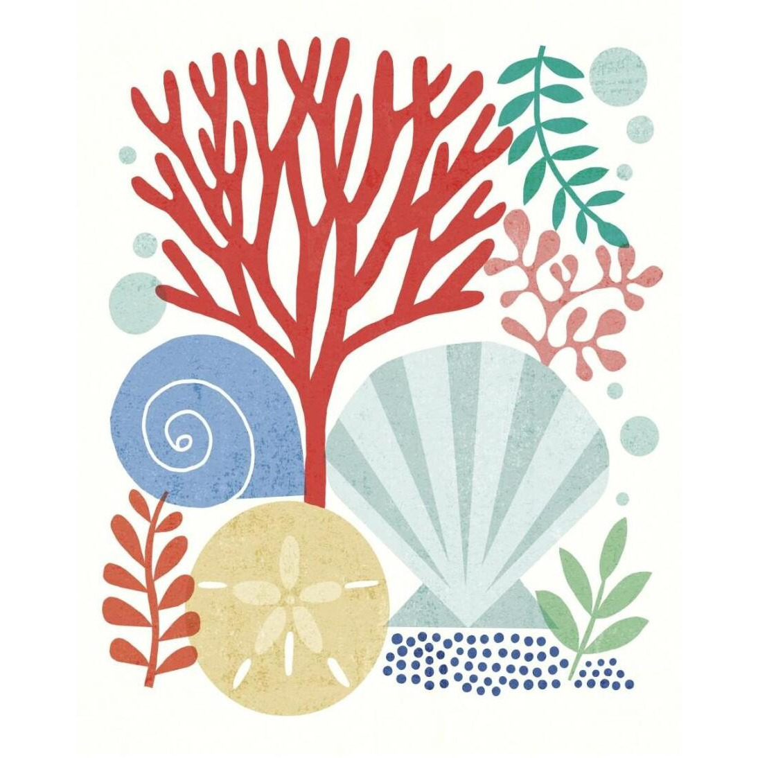 Under Sea Treasures V -Paper Art-18&quotx22"