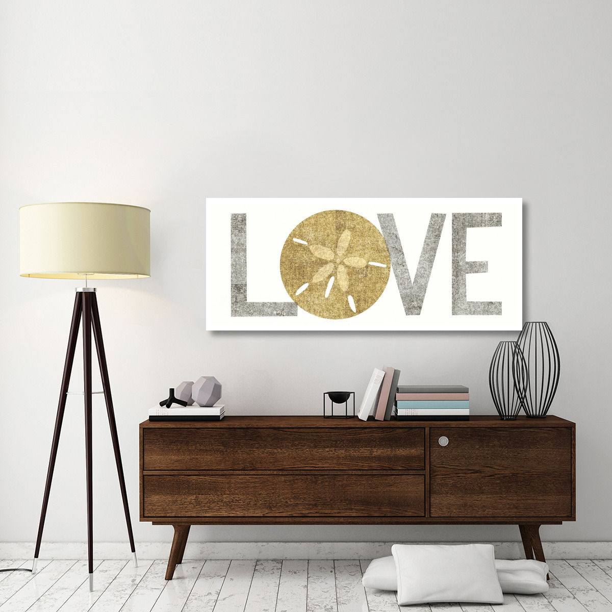 Under Sea Treasures Love Gold Neutral -Paper Art-62&quotx26"