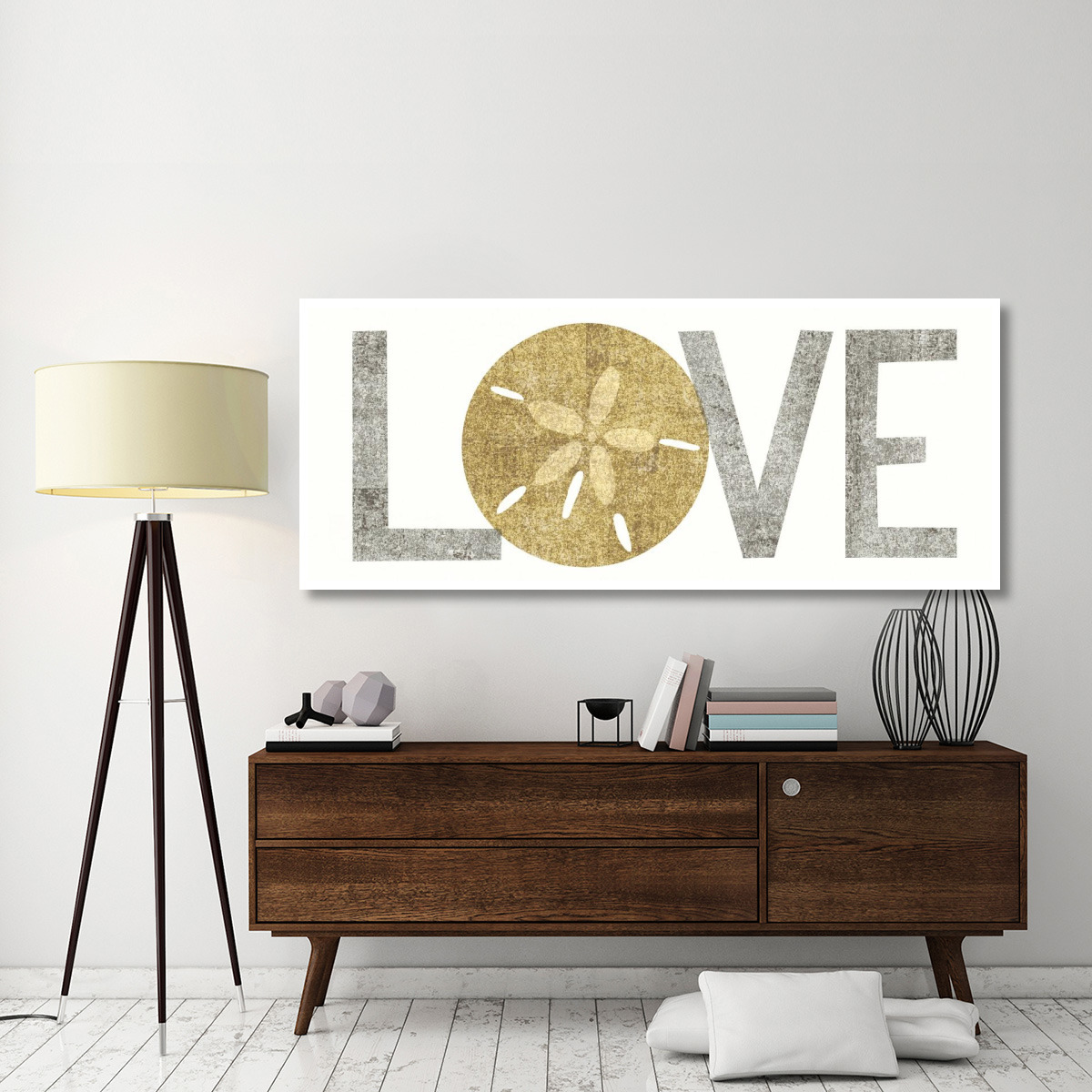 Under Sea Treasures Love Gold Neutral -Paper Art-77&quotx32"