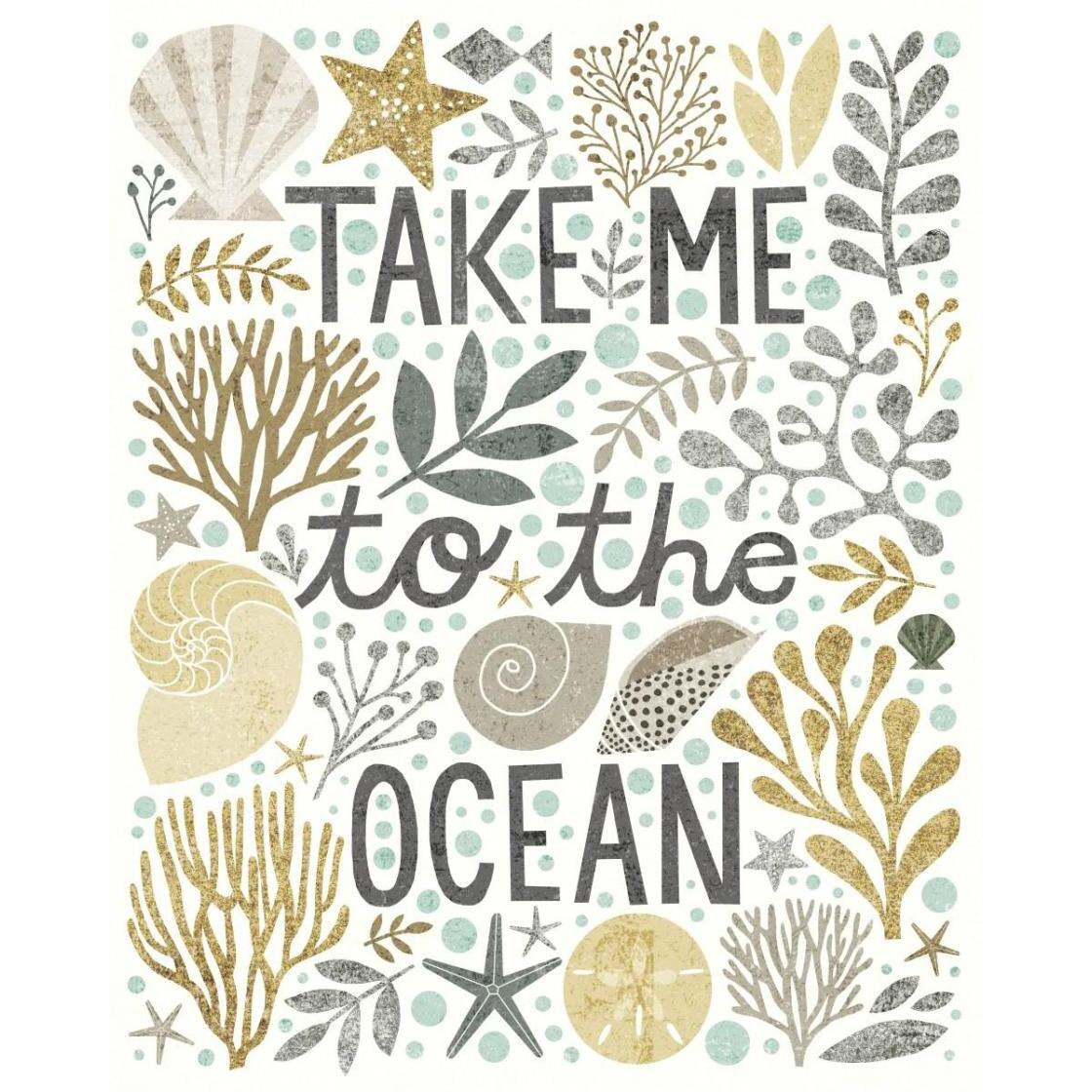 Under Sea Treasures IV Gold Neutral -Paper Art-24&quotx30"