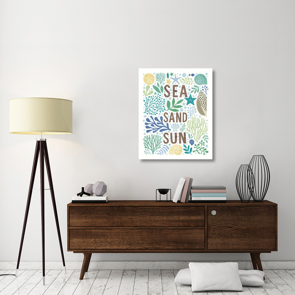 Under Sea Treasures III Sea Glass -Paper Art-30&quotx37"
