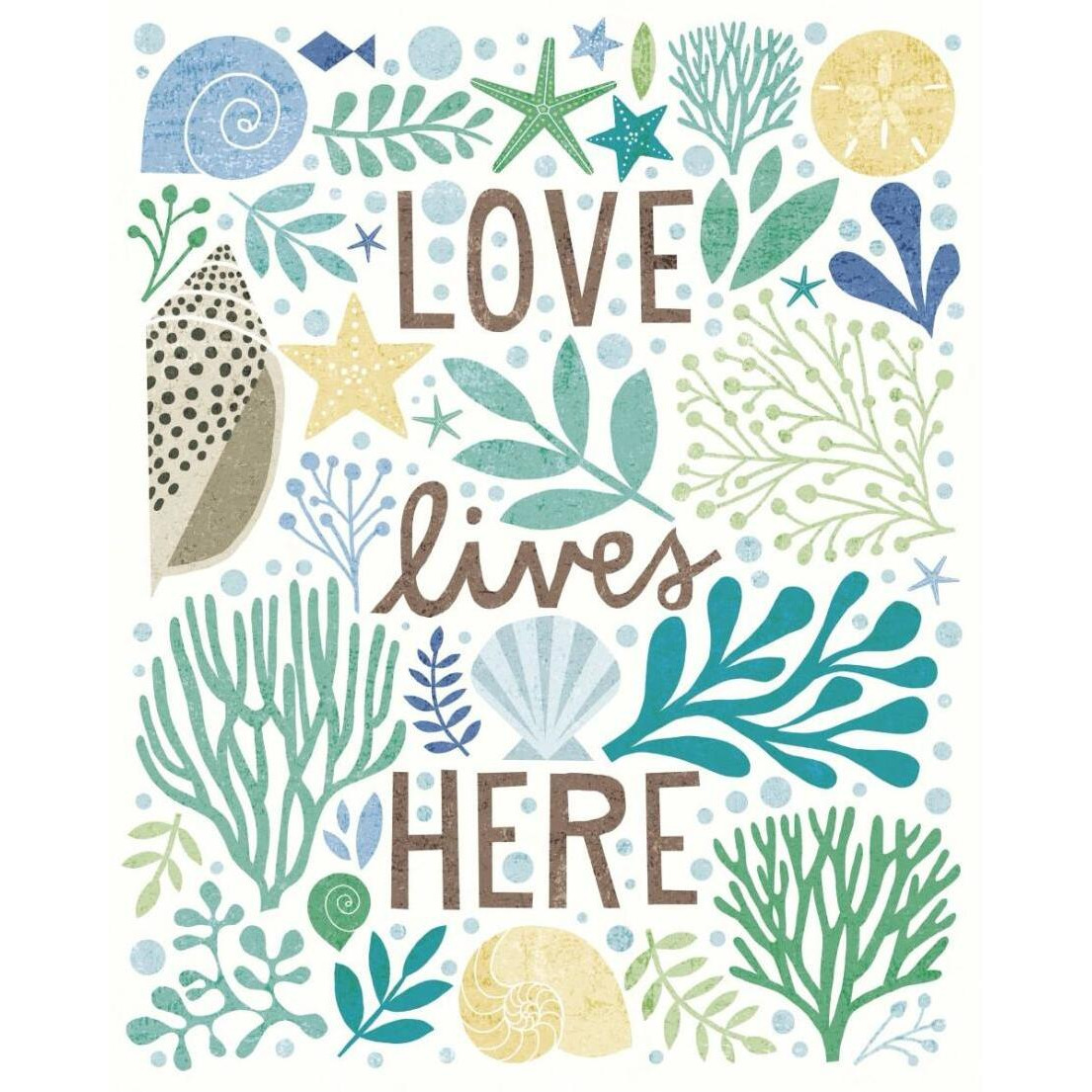 Under Sea Treasures II Sea Glass -Paper Art-22&quotx26"