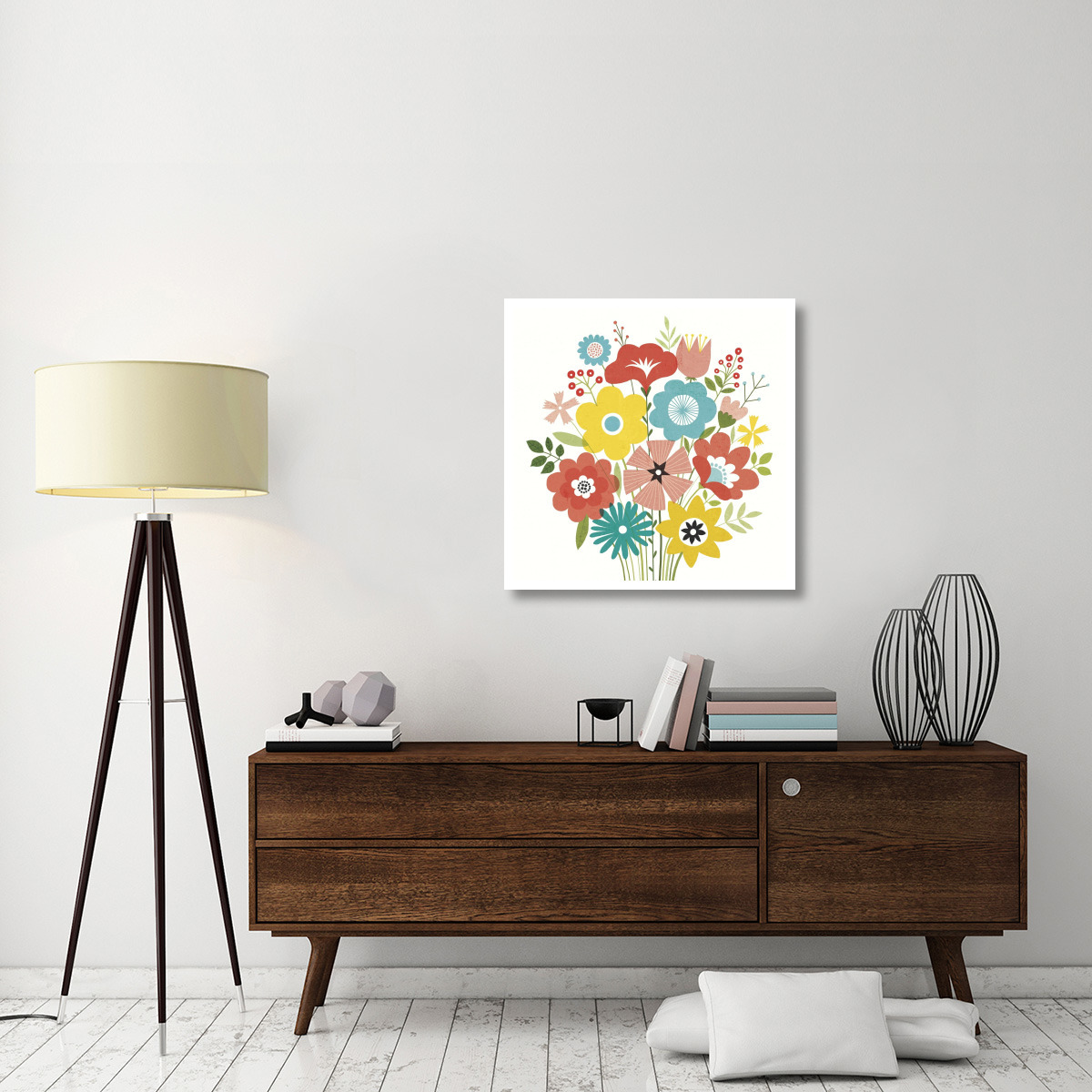 Seaside Bouquet IV -Paper Art-32&quotx32"