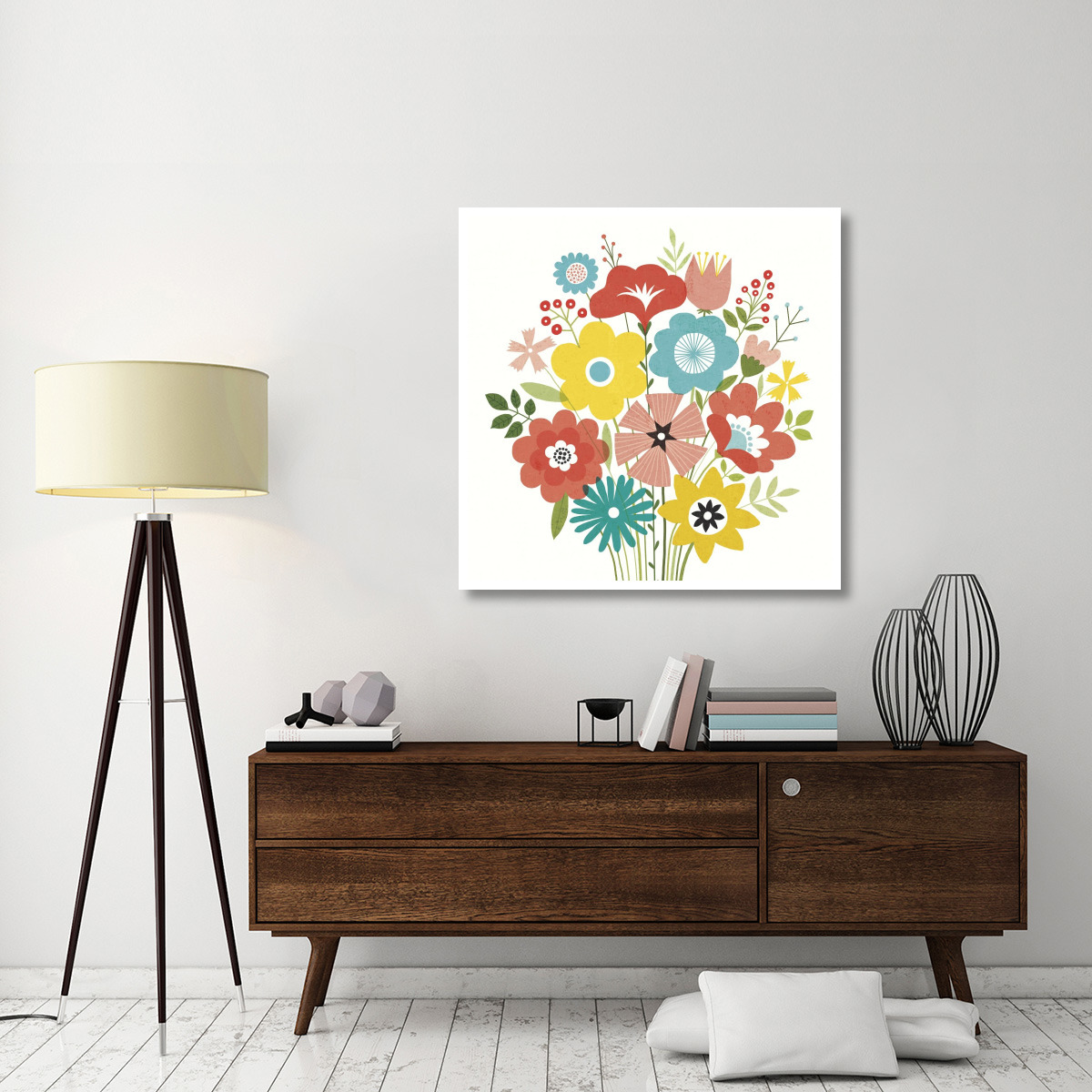 Seaside Bouquet IV -Paper Art-42&quotx42"