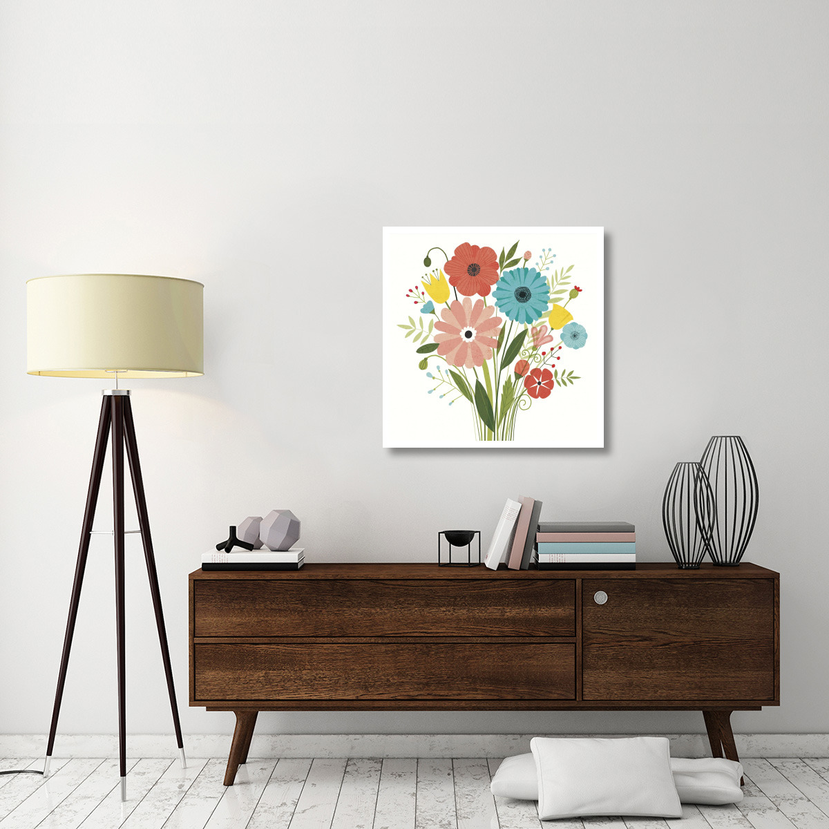 Seaside Bouquet II -Paper Art-32&quotx32"