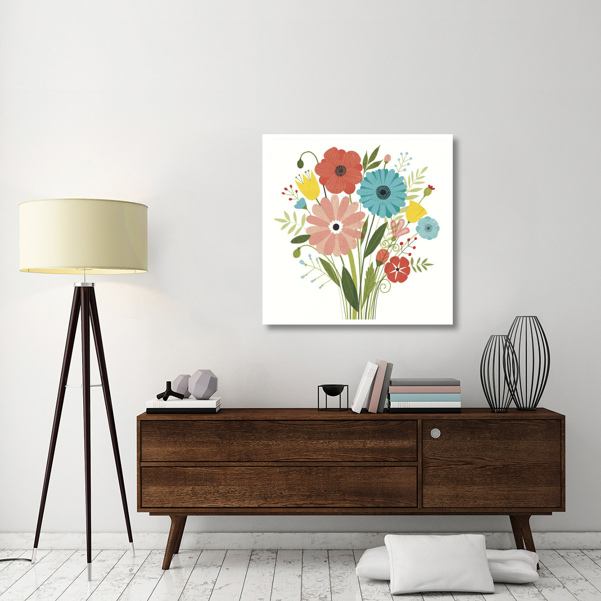 Seaside Bouquet II -Paper Art-38&quotx38"