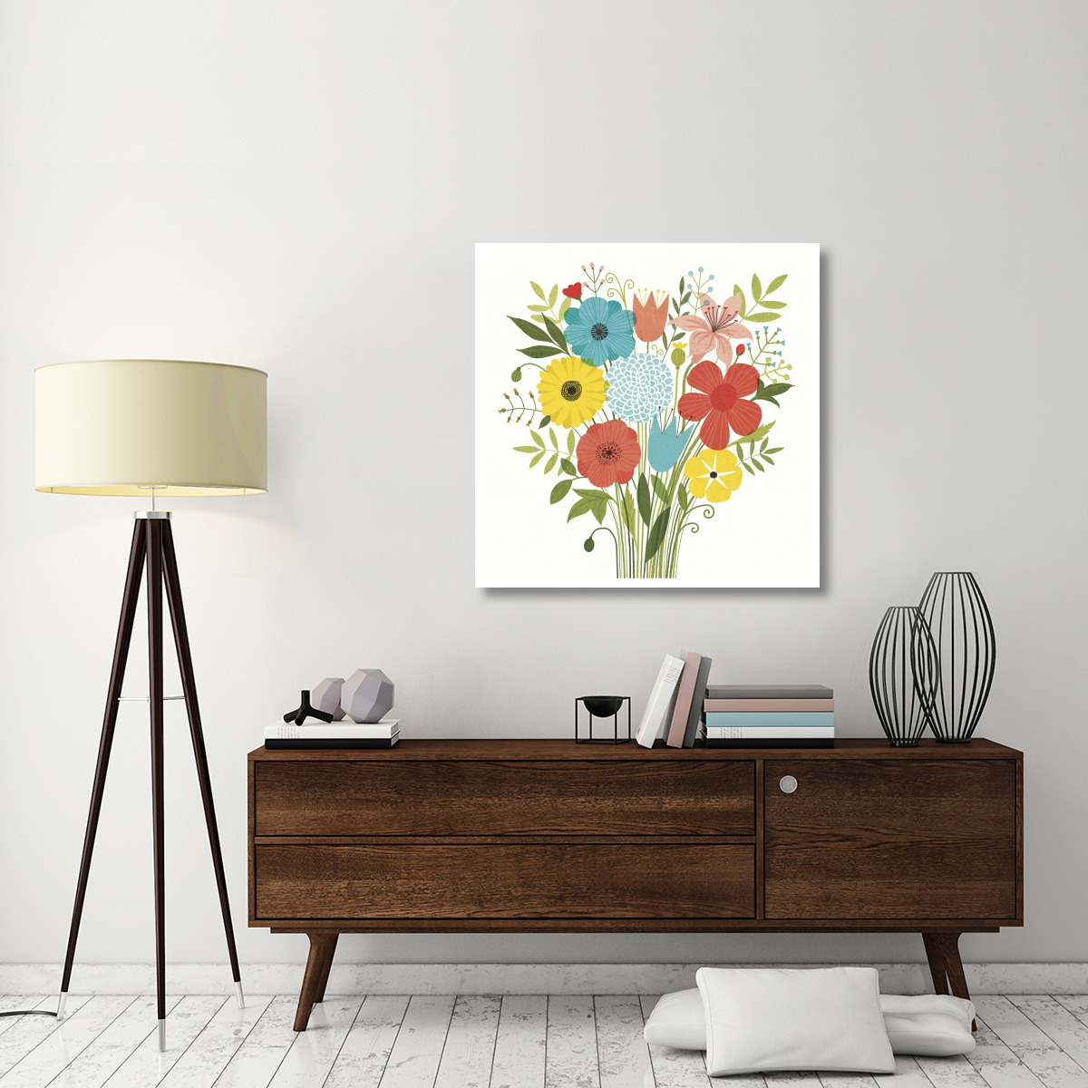 Seaside Bouquet I -Paper Art-38&quotx38"
