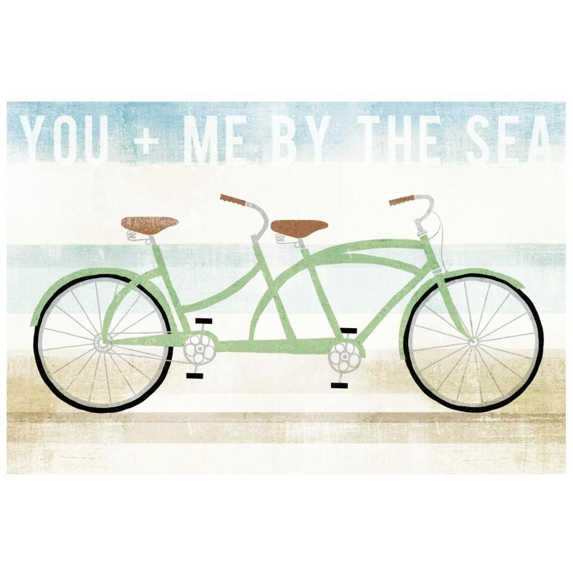 Beach Cruiser Tandem -Paper Art-26&quotx18"