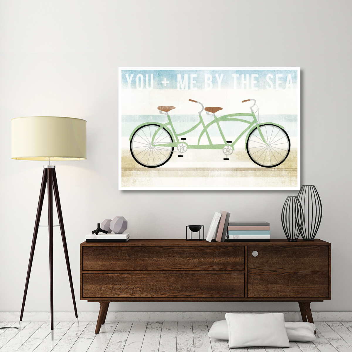Beach Cruiser Tandem -Paper Art-62&quotx42"