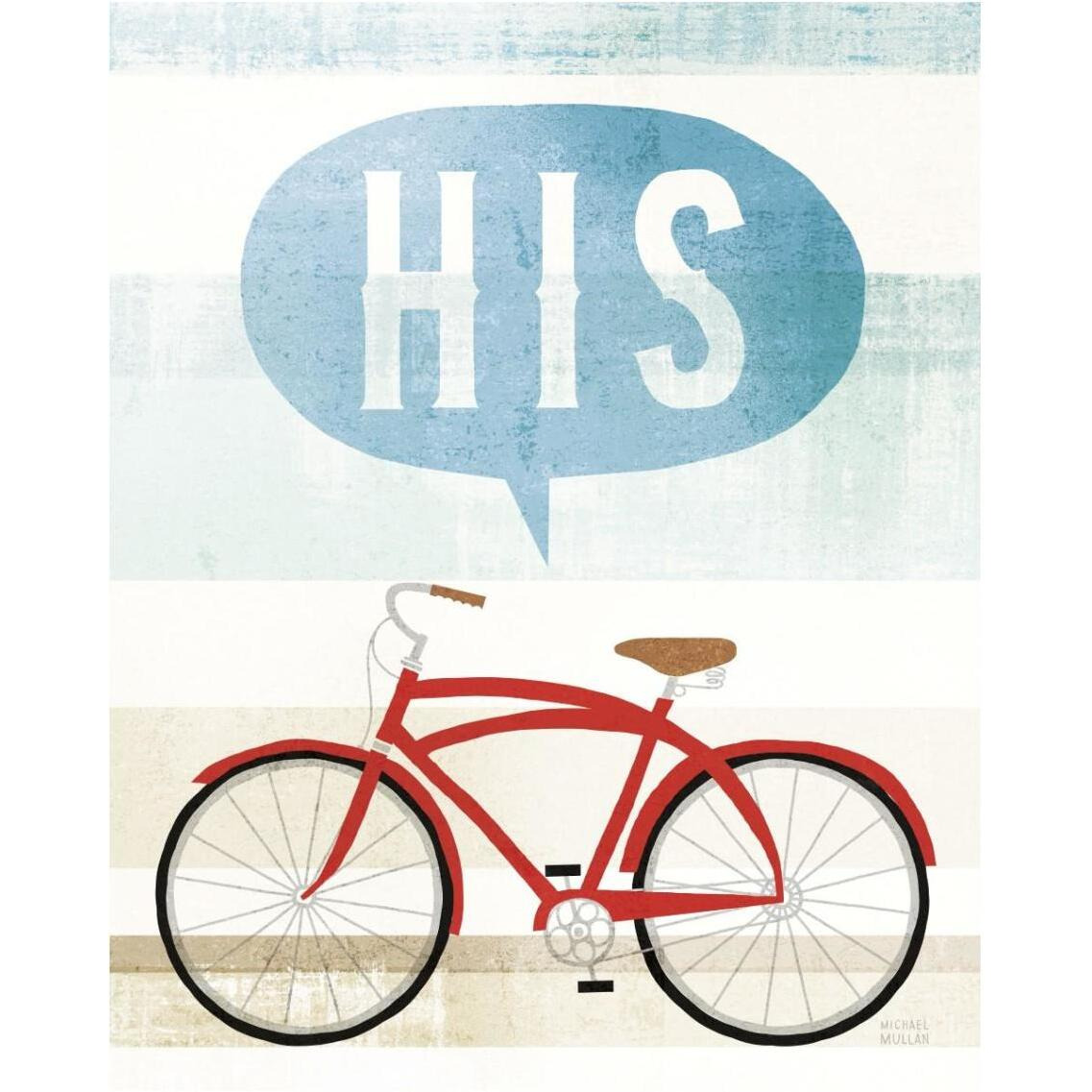 Beach Cruiser His II -Paper Art-30&quotx37"
