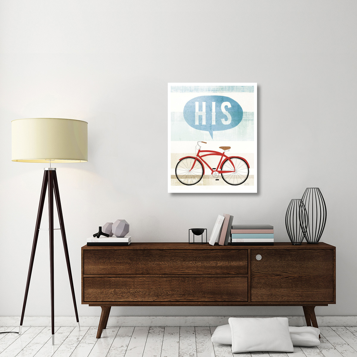 Beach Cruiser His II -Paper Art-30&quotx37"