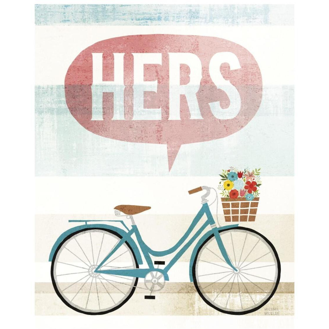 Beach Cruiser Hers II -Paper Art-22&quotx26"