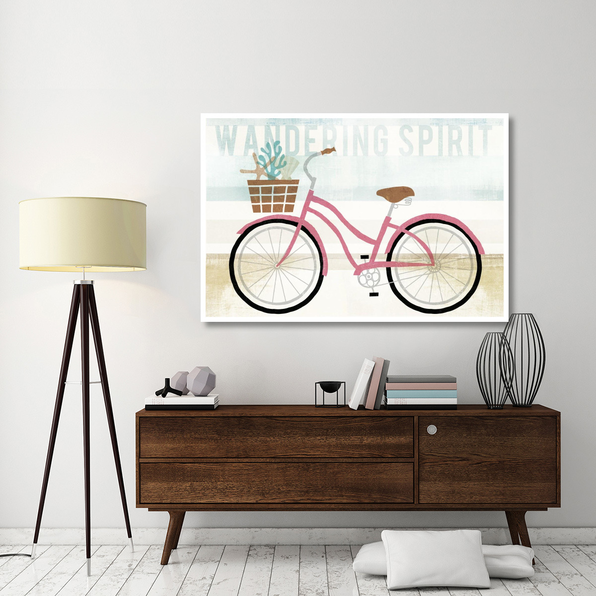 Beach Cruiser Girls I -Paper Art-62&quotx42"